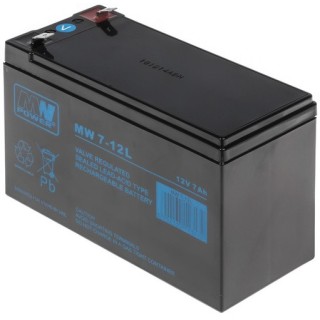 Akumulator AGM MW Power MW 7-12L | 7Ah 12V | Do UPS i systemów alarmowych