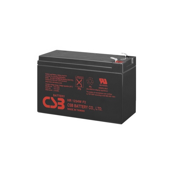 Akumulator CSB HR1234W F2 | 9Ah 12V | Do UPS, zamiennik APC RBC17