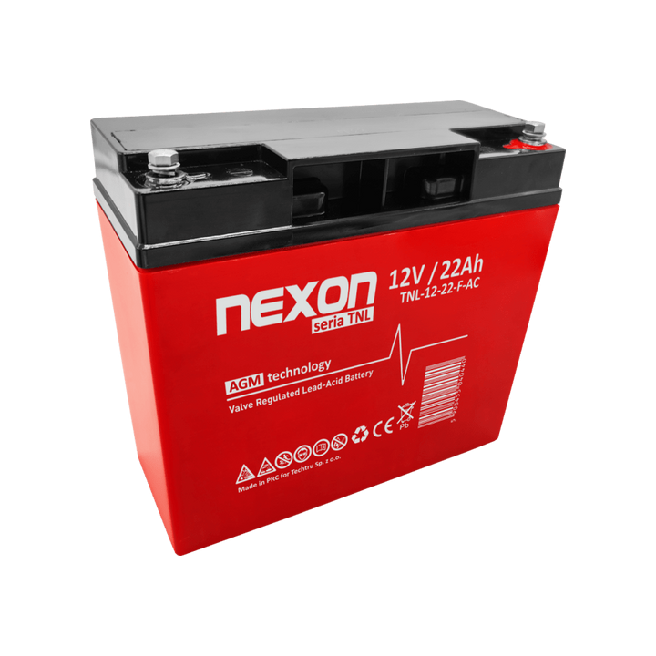 Akumulator NEXON TN-12-22-F-AC | 22Ah 12V | Długa żywotność 12 lat