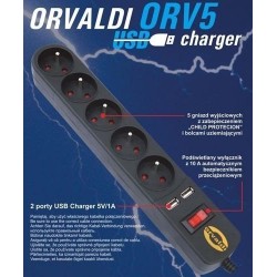 Listwa ORVALDI ORV5 1,5m USB